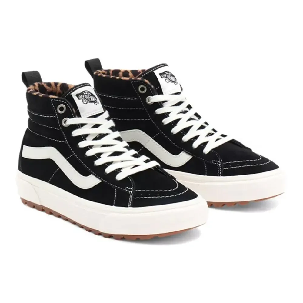 VANS MEN'S 8 SK8 HI MTE 1 BOOTS BLACK LEOPARD NIB